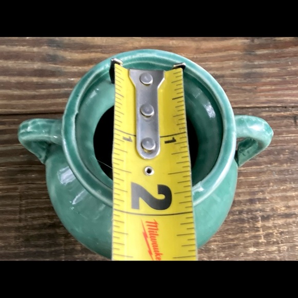 Rare Mid Century Vintage Japanese Art Pottery Double Handle Celadon Urn - Picture 3 of 9